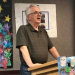 Larry Jeffryes, a Sequim resident and retired teacher suggested to Board directors that the district look at its existing safety policies and procedures and make sure they are being enforced in the district. Sequim Gazette photo by Erin Hawkins