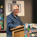 Jack Singleton, a Carlsborg resident, speaks at the Board of Directors meeting on March 5 and suggesting a team of volunteers be put together to help protect students at Sequim Schools. Sequim Gazette photo by Erin Hawkins