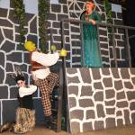Donkey (Ayden Humphries) gives Shrek (Ashton Smith) a boost to help Princess Fiona (Kariya Johnson) in her castle. Sequim Gazette photo by Matthew Nash