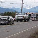 Some injuries in two vehicle collision