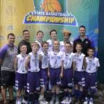 Sequims fifth grade select team includes, from back left, Assistant Coaches Dennis Laboy and Shane Alonzo, Charlie Grider, Jamison Gray, Lincoln Liggins, Head Coach John Marshall; front left, Izaiah Alonzo, Ethan Melnick, Hayden Kiesser, Easton Munger, Blake Marshall, Andrew Brown, Bryant Laboy. Submitted photo