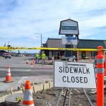 Construction to replace water and sewer lines along North and South Sunnyside Avenue will continue through the end of April, report staff with the City of Sequim. Construction will temporarily close the entrance and exit to vehicles to the Sequim Post Office from Thursday, March 29-Sunday, April 2. Sequim Gazette photo by Matthew Nash