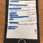 Student Olivia Collins created this representation of a text conversation during Black History Month studies in her fifth-grade class at Helen Haller Elementary. Submitted photo