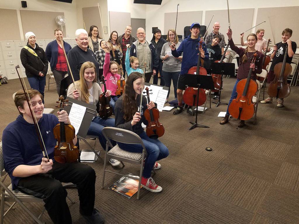 Milestone: Sequim Community Christmas Chorus makes donation to SCO String Kids Program