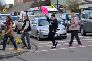 Protesters rally in Sequim with March for Our Lives event for stricter gun control