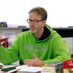 After a fall on March 17 from his roof, Sequim teacher Jon Eekhoff is in Seattle receiving treatment for injuries, including bleeding on the left side of his brain. Community members created an account in his name at all First Federal branches to help with medical expenses. Photo courtesy of Jim Heintz