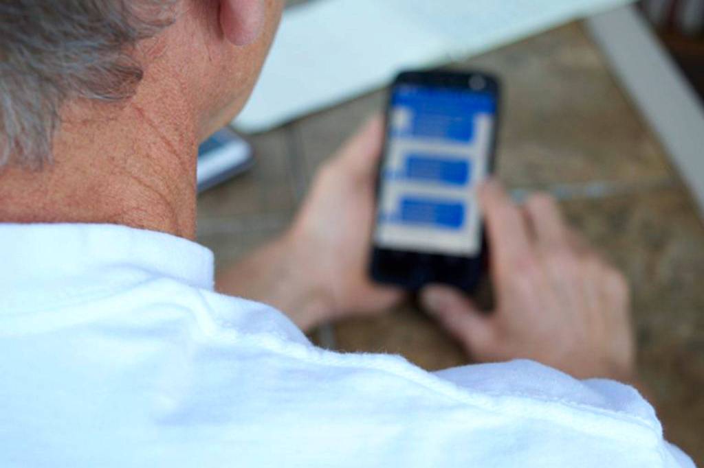 Ben Smith, co-owner of Maple View Farm, tracks water usage on his farm to ensure hes using the optimum amount of irrigation water. Photo by Dairy Farmers of Washington