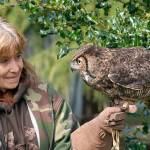 Jaye Moore, director of the Northwest Raptor and Wildlife Center, is a featured presenter on April 15 at Railroad Bridge Park, following the awarding of a grand prize and peoples choice award for BirdFest-BirdQuest.