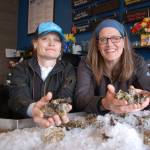 Salty Girls Sequim Seafood Co. owners and life partners Lavon Gones, left, and Tracie Millett opened their oyster bar and restaurant on April 6 and are ready to serve the Sequim community. Sequim Gazette photo by Erin Hawkins