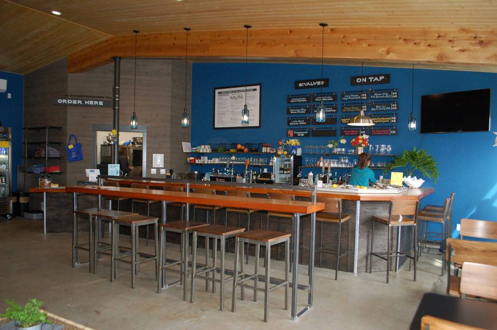 Salty Girls Sequim Seafood Co. is both an oyster bar and seafood restaurant, owners say. They serve everything from steamed clams to clam chowder to grown-up grilled cheese sandwiches and more. Sequim Gazette photo by Erin Hawkins