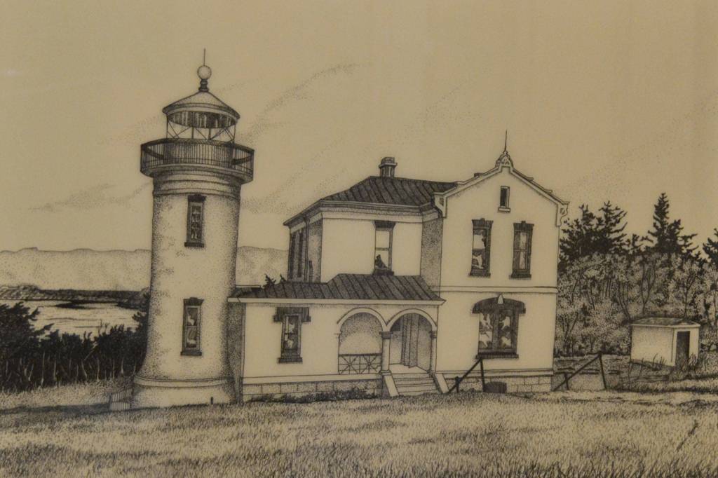 Works by Steve Vogel tend to be nautical such as Fort Casey Lighthouse. Image courtesy of Steve Vogel