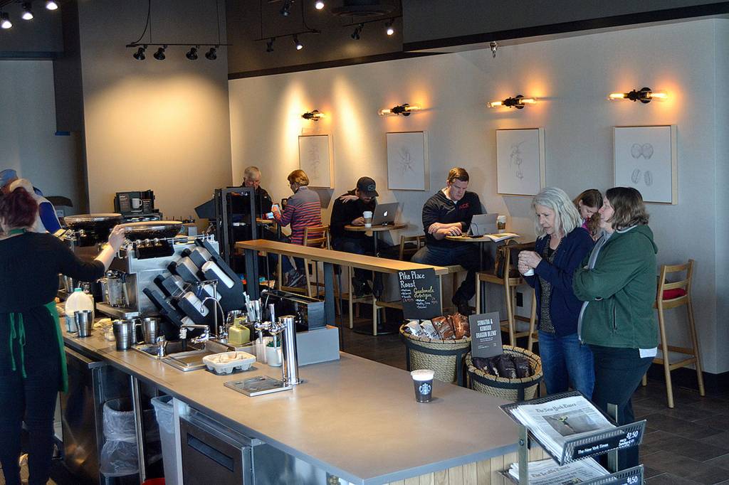 Sequim Starbucks remodel features new seating and serving area at 1095 W. Washington St. Sequim Gazette photo by Matthew Nash