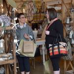 Friends Charlotte Schell and Kristine Trueman of Vancouver, B.C., shop in Field Notes Home & Garden & Gifts, 123 E. Washington St., on April 18. Trueman said shes not surprised to learn about Sequim being nominated as one of the Best Small Towns for Shopping by USA Today. Shes been coming to Sequim for 20 years with her husband for a golf tournament and uses the opportunity to buy gifts for family and friends. Sequim Gazette photo by Matthew Nash