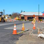 City of Sequim staff said construction to replace water and sewer lines along North and South Sunnyside Avenue will tentatively finish on Friday, April 27. Sequim Gazette photo by Matthew Nash