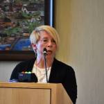 Port of Port Angeles Commissioner Connie Beauvais speaks to Sequim City Councilors on Monday discussing the citys Shoreline Master Program, which she said doesnt prohibit private marinas in city limits. However, city councilors unanimously approved a resolution that reinforces that private marinas are prohibited. Sequim Gazette photo by Matthew Nash