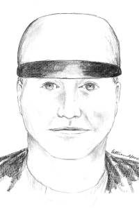 The Clallam County Sheriffs Office released this forensic composite sketch of one of two male subjects suspected in the April 15 assault of a 34-year-old Port Angeles woman while jogging the Olympic Discovery Trail in Port Angeles. (Clallam County Sheriffs Office)