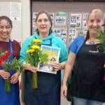 Greywolf Elementary School honors its Lunch Lady Heroes staffers on May 4. Pictured, from left, are Maria Cisneros (a substitute who normally works at Sequim High School) Kim Sharp and Kristi Minkoff. Photo by Tricia Stratton