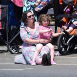 Wynn and Ellie, 3, Hannam of Sequim get in rhythm with music in the Grand Parade. Sequim Gazette photo by Matthew Nash