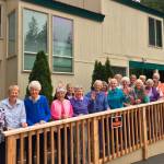 At the May event, some of Sunlands Sunshiners gathered for a photo to celebrate 16 years together. The group started affiliated with the Red Hat Society in 2002 and went off on its own as the Sunshiners seven years later to raise funds for community efforts. Submitted photo