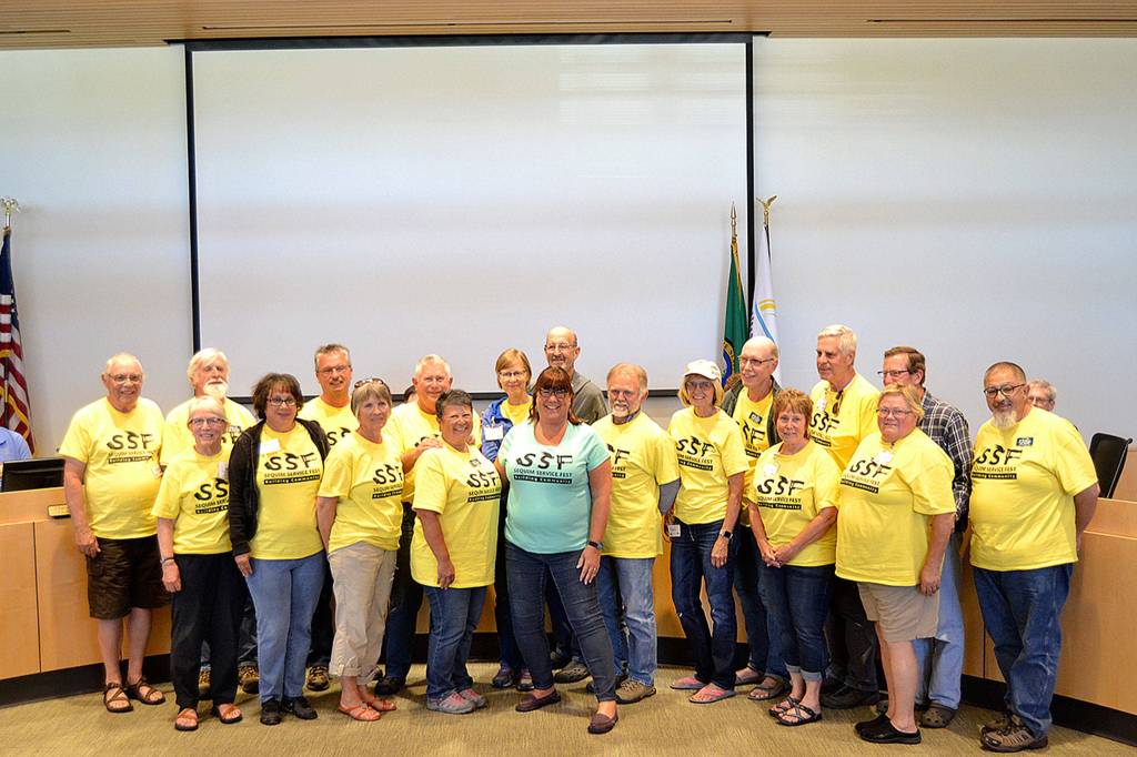 Care-A-Vanners, a group of volunteers from across the country staying in RVs, were recognized on June 11 at the Sequim City Council meeting for their efforts during Sequim Service Fest from June 4-15. Mayor Dennis Smith declared June 11 Sequim Habitat for Humanity RV Care-A-Vanner Day.