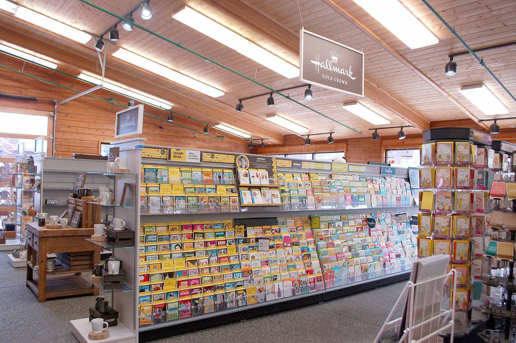 The new Hallmark Gold Crown department at the Co-op Farm & Garden is a 764 square foot retail space in the gift section of the store where part of the toy department was pushed back. Sequim Gazette photo by Erin Hawkins
