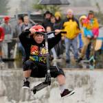 Skate park users weather storm for fundraiser