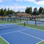 The newest addition to Carrie Blake Community Park, pickleball courts, opened to the public last week. Sequim Gazette photo by Matthew Nash
