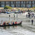 Canoes welcomed at Hollywood Beach during Paddle to Puyallup
