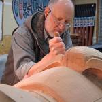 Artist Dale Faulstich has been commissioned by the Jamestown SKlallam Tribe to carve a totem pole and a canoe as a gift to the Northwest Maritime Center. The art is expected to be completed in 2019. Faulstich has completed 66 totems in the North Olympic Peninsula area. (Dale Faulstich)