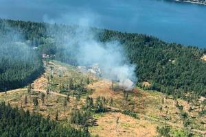 Brush fire contained near Blyn