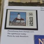 With some stamps, you have to create your own. Thats what Judy Newblom did with her picture of the New Dungeness Lighthouse and added to her display about lighthouses. Sequim Gazette photo by Matthew Nash