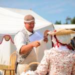 Gove Allen portrays publisher Isaiah Thomas at last years Northwest Colonial Festival, and he plans to return Aug. 9-12 this year with his printing press. Sequim Gazette file photo by Matthew Nash