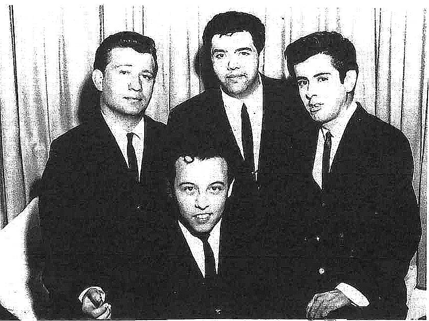 The Pretenders with Sequims Bobby Rose, left, released the song Dont tell a Lie in 1960 and some success with it even in recent years on satellite radio, Rose said. Photo courtesy of Bobby Rose