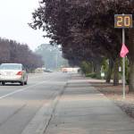 Battery-powered radar signs on Seventh Avenue will be replaced with solar powered signs sometime in October. Staff with the City of Sequim plan to purchase and install 19 new radar signs throughout the city. Sequim Gazette photo by Matthew Nash