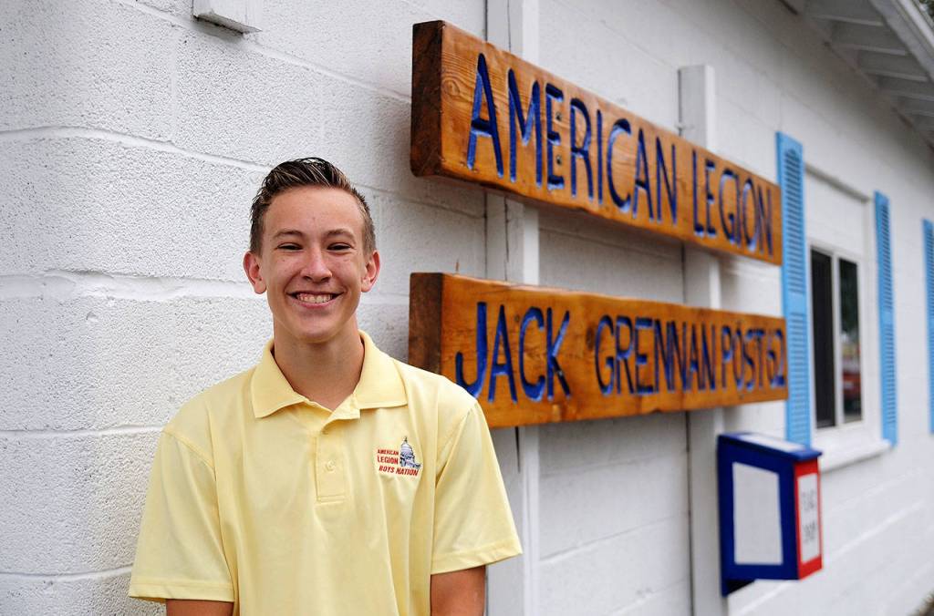 Sequims Jakob Pyeatt says his experience at the Washington state Evergreen Boys State program and the 2018 American Legion Boys Nation program this summer was a valuable experience hell never forget. Sequim Gazette photo by Michael Dashiell