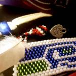 Michelle Fasts Horse Beads are on display at Tracy Wealth Management during the First Friday Art Walk. Submitted photo