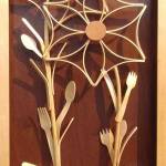 Above: Brad Griffiths wood-bending art is on display at Sequim Community Makerspace Inventing Studio during the First Friday Art Walk on Sept. 7.