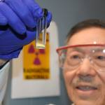 Chien Wai and colleagues at LCW Supercritical Technologies in Idaho produced the yellowcake, a powdered form of uranium used to produce fuel for nuclear power production, using modified yarn to collect uranium from seawater in Sequim. Photo courtesy of LCW Supercritical Technologies