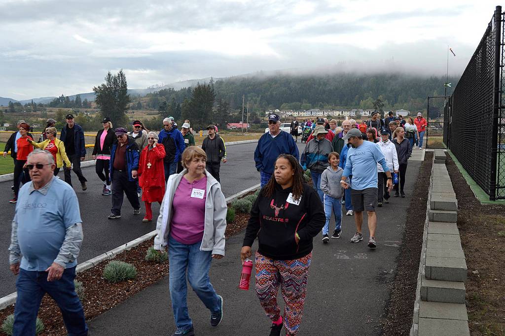 This year, 163 walkers participated in The Sequim Free Clinics 5K Fun Walk on Sept. 8. Sequim Gazette photo by Matthew Nash