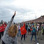 Walkers stretch before starting a 5K walk on Sept. 8 benefiting the Sequim Free Clinic. Sequim Gazette photo by Matthew Nash