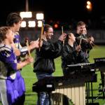 The SHS band entertains the crowd at the 2018 Homecoming football game on Sept. 21. Sequim Gazette photo by Michael Dashiell