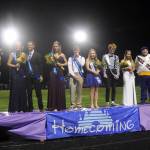 Sequim High Schools 2018 Homecoming Court poses for photos at the Sept. 21 SHS football game. Sequim Gazette photo by Michael Dashiell
