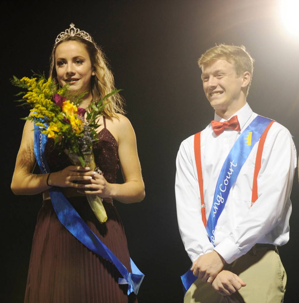 Sequim High Schools 2018 Homecoming duchess is Isabelle Huguniot, and duke is Jarrett Allen. Sequim Gazette photo by Michael Dashiell