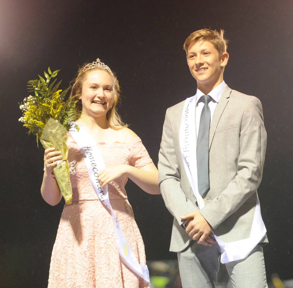 Sequim High Schools 2018 Homecoming Freshmen Class Royalty includes Olivia Owen and Connor Bear. Sequim Gazette photo by Michael Dashiell