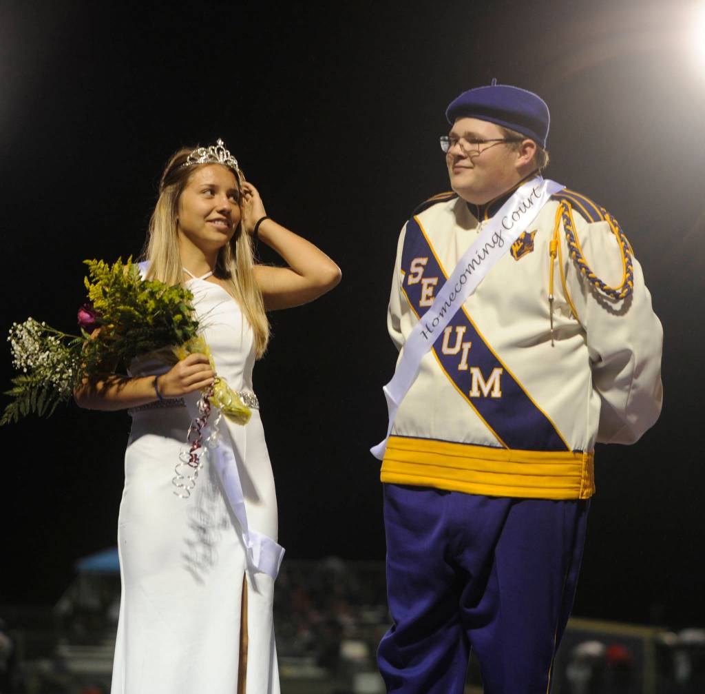 Sequim High Schools 2018 Homecoming Sophomore Class Royalty includes Natalya James and Jackson Lindorfer. Sequim Gazette photo by Michael Dashiell