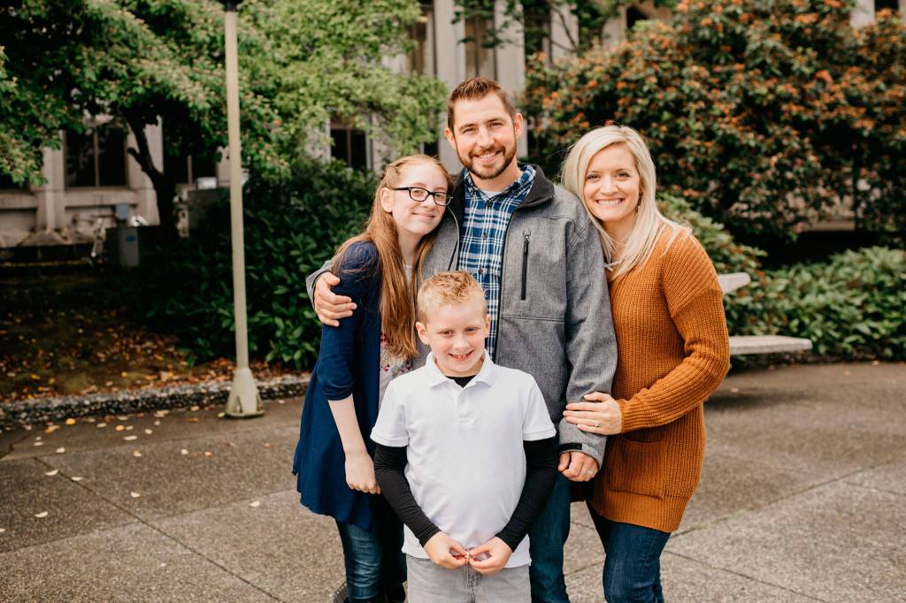 Castaways contestant Richard Rogers, center, says the hardest part about surviving 41 days on remote Islands in Indonesia was being away from his family, including his wife Libby Rogers, right, daughter Cadence Rogers, left, and son Jordan Rogers. Photo courtesy of Arlene Chambers Photography