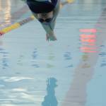 Sequims Sonja Govertsen gets a good start on her way to a personal best in the 50 freestyle against North Kitsap on oct. 4; her 25.35-second mark is a state 2A-meet qualifyng time. Sequim Gazette photo by Michael Dashiell