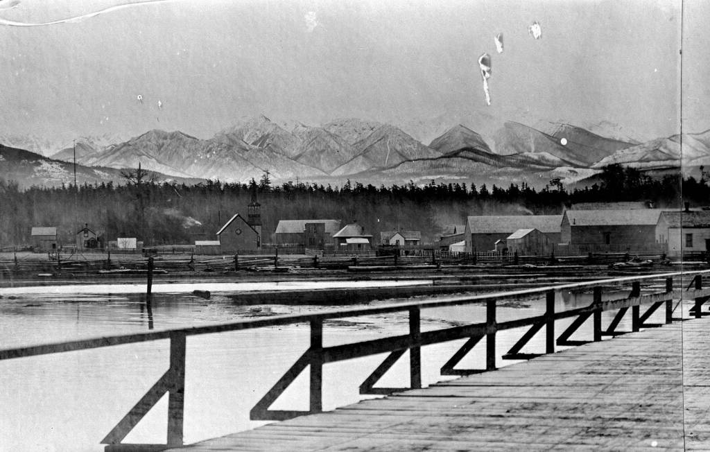 Remnants from the old Dungeness wharf, in use from 1890-1941, were removed last week. Photo courtesy of Tom Cook