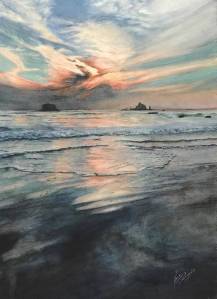 Evening at Realto Beach by Nancy Delgado