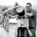 Martha Wise of Carson City, Nev., and teacher Chris Stevens of Sequim help magician Jeff Evans with an underwater trick on June 27, 2017. The photo, Tanks for the Magic Act, took third place in the the 2018 WNPA Better Newspaper Contests Photography-Feature Portrait or Pictorial (black and white) division. Sequim Gazette photo by Michael Dashiell
